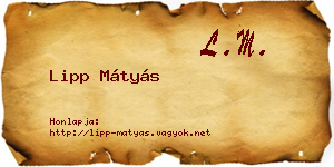 Lipp Mátyás névjegykártya