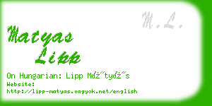 matyas lipp business card